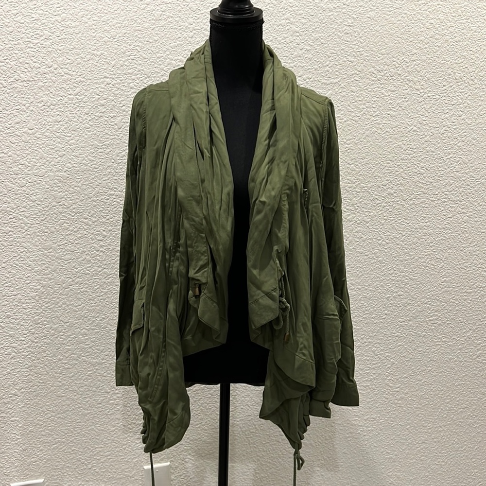 Khaki green simply stated casual jacket